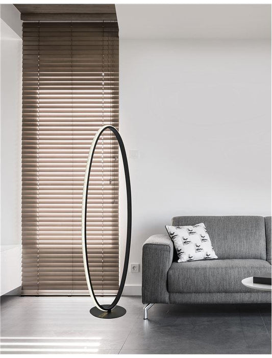 NAG Floor Lamp In Sandy Black Aluminium & Acrylic - ID 10235