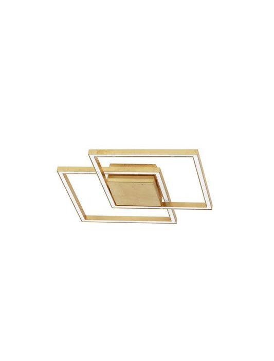 BIL Golden Leaf Aluminium & Acrylic Right Angle Small Ceiling Light - ID 10573