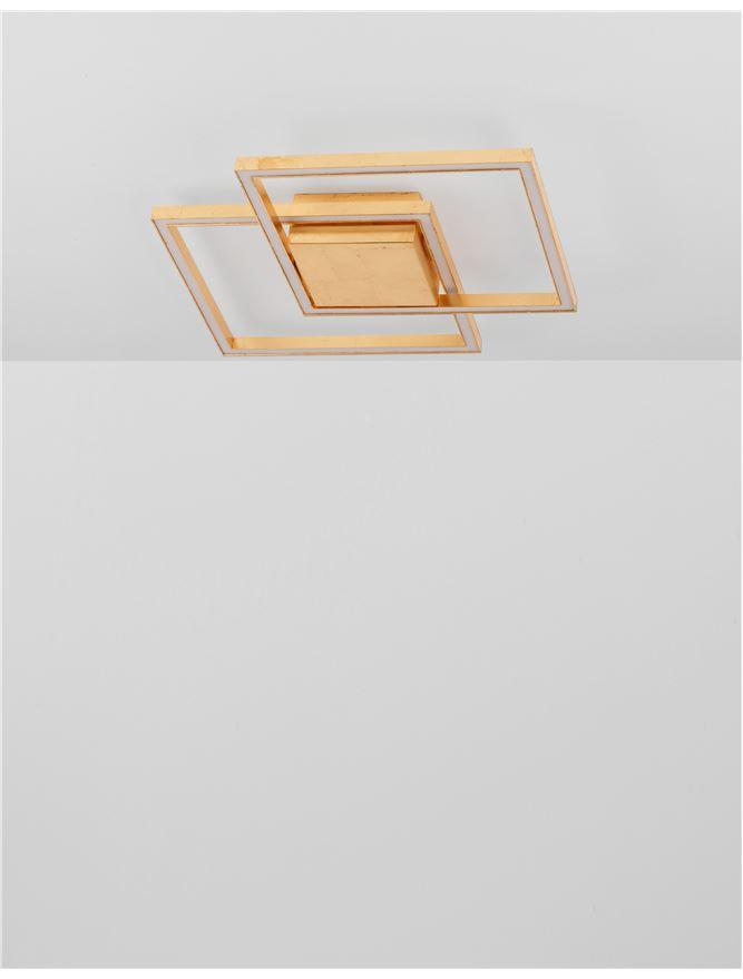 BIL Golden Leaf Aluminium & Acrylic Right Angle Small Ceiling Light - ID 10573