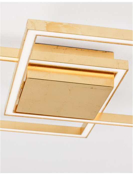 BIL Golden Leaf Aluminium & Acrylic Right Angle Small Ceiling Light - ID 10573