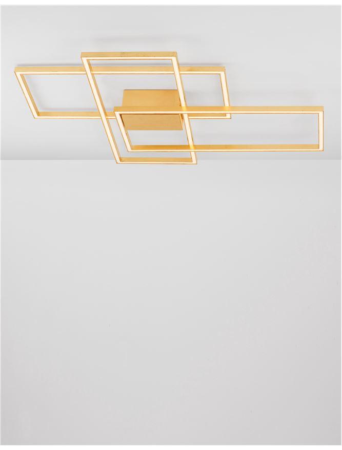 BIL Golden Leaf Aluminium & Acrylic Right Angle Large Ceiling Light - ID 10575