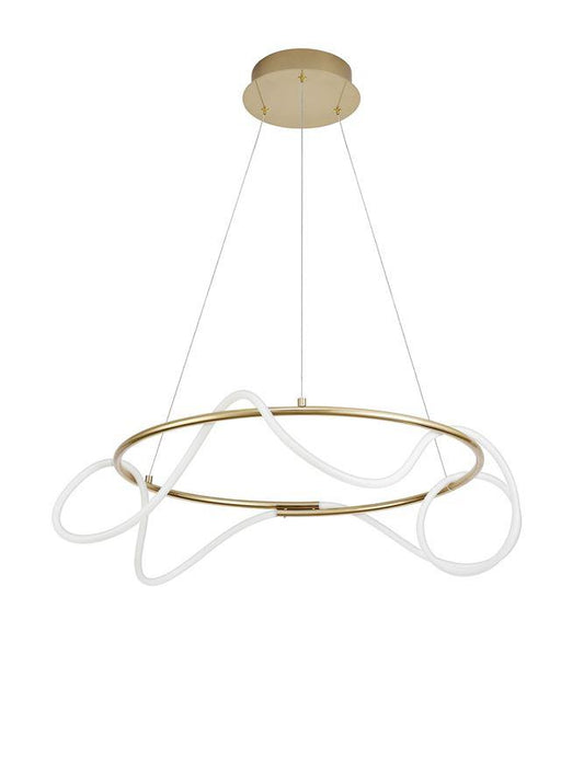 TIR Gold & Acrylic Light Worm Pendant - ID 10097