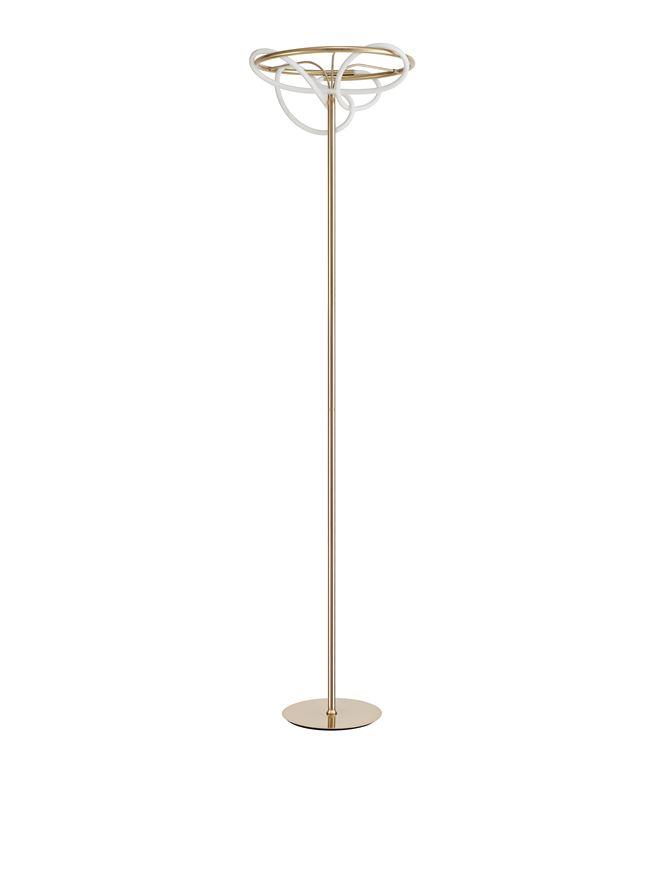 TIR Gold Aluminium & Acrylic Light Worm Floor Lamp - ID 10098