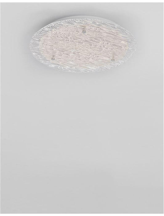 WIN Decorative Textured Glass Flush Medium Ceiling Light - ID 10622