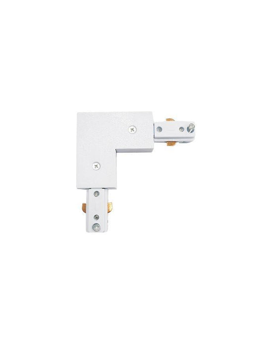 Surbiton White Aluminium Right Angle Track Rail Connector - ID 8716