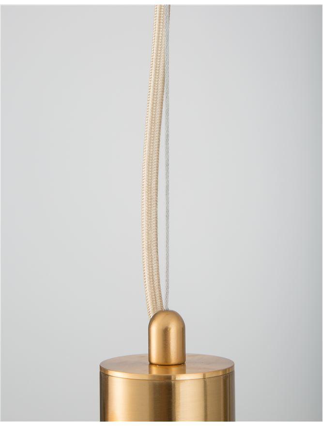 JAK Opal Glass Antique Brass Metal Gold Fabric Wire Long Pendant - ID 10538