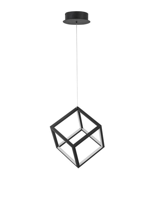 GAB Sandy Black Aluminium & Silicone Cube Pendant - ID 10185