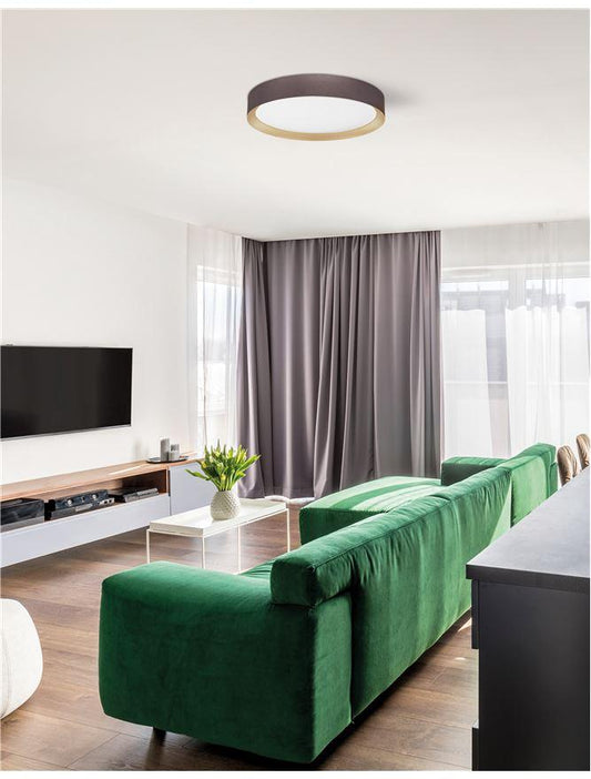 LUT Diffused Coffee Brown Aluminium Domed Ceiling Light - ID 10595