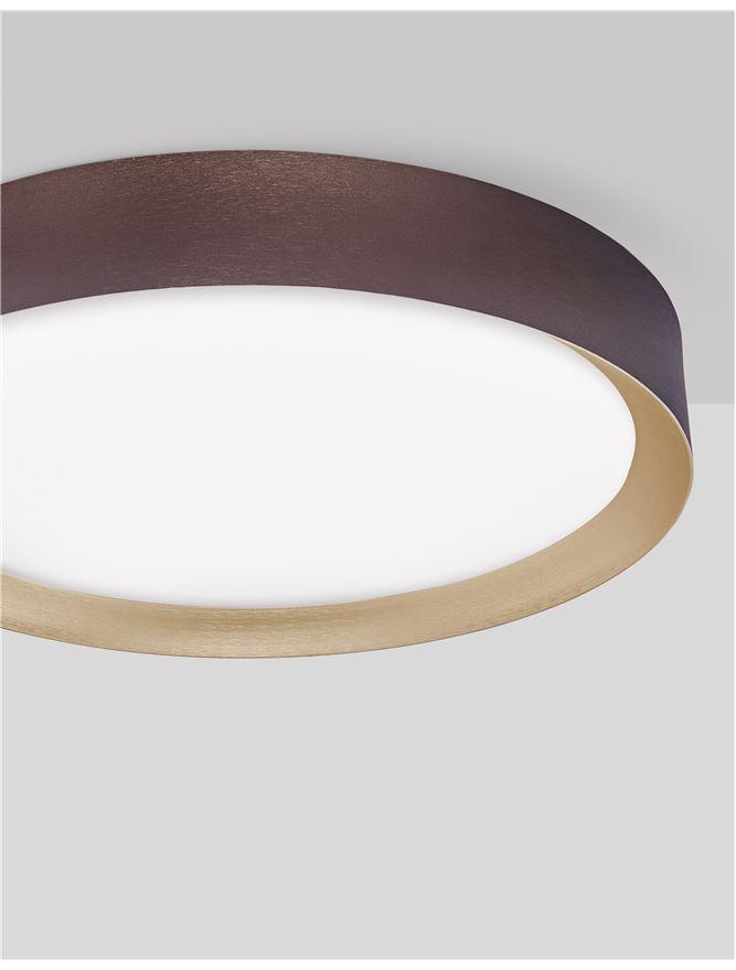LUT Diffused Coffee Brown Aluminium Domed Ceiling Light - ID 10595