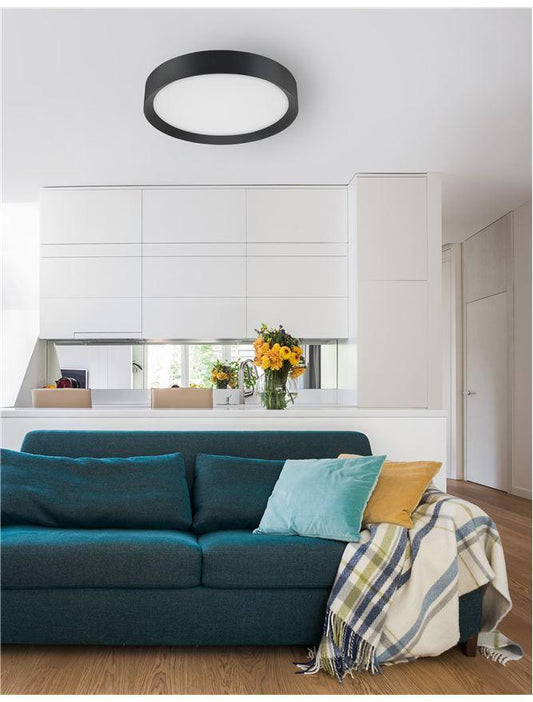 LUT Diffused Sandy Black Aluminium Domed Ceiling Light - ID 10594