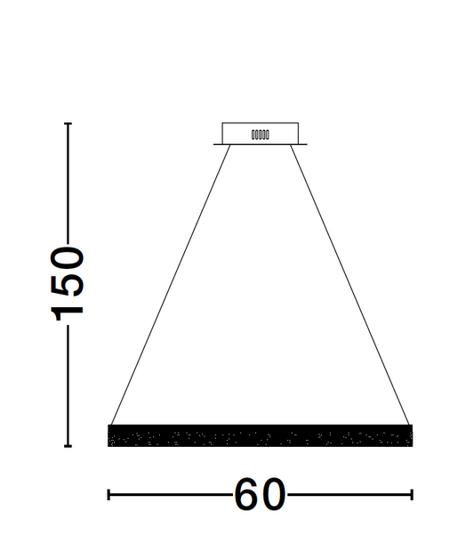 COU Bronze & Acrylic Single Ring Pendant Medium - ID 10075