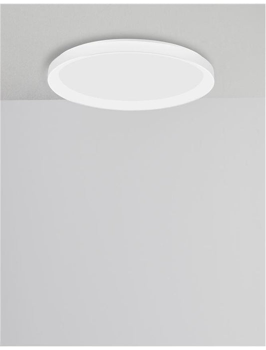 PER Dimmable Sandy White Aluminium & Acrylic Thin 38cm Ring Flush Small - ID 10608