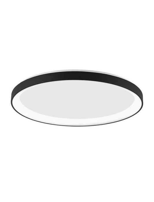 PER Dimmable Sandy Black Aluminium & Acrylic Thin 48cm Ring Flush Medium - ID 10606