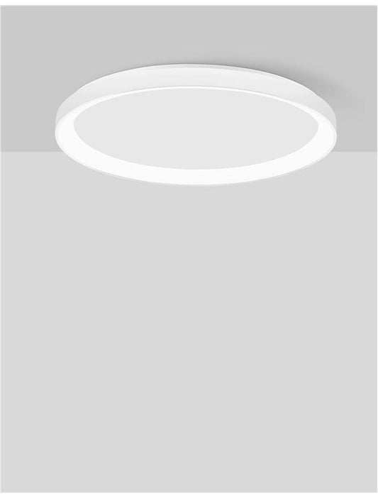 PER Dimmable Sandy White Aluminium & Acrylic Thin 58cm Ring Flush Large - ID 10610