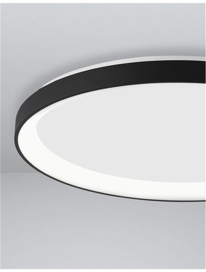 PER Dimmable Sandy Black Aluminium & Acrylic Thin 58cm Ring Flush Medium - ID 10607