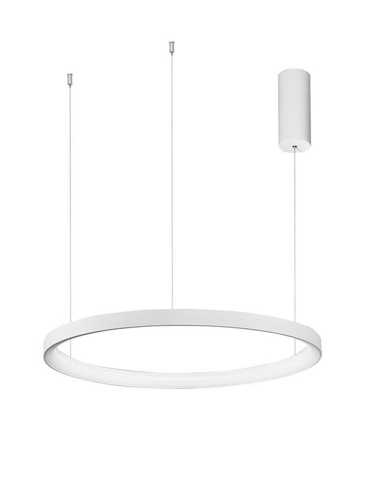 PER Dimmable Sandy White Aluminium & Acrylic Thin Ring Pendant Medium - ID 10217