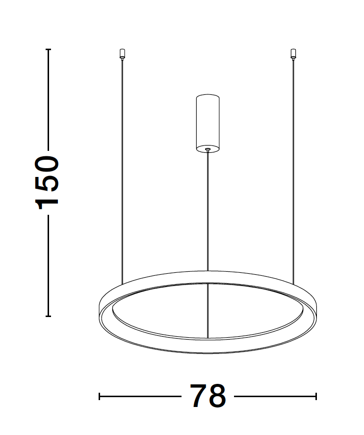 PER Dimmable Sandy White Aluminium & Acrylic Thin Ring Pendant Large - ID 10218