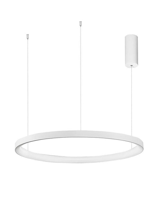 PER Dimmable Sandy White Aluminium & Acrylic Thin Ring Pendant Large - ID 10218