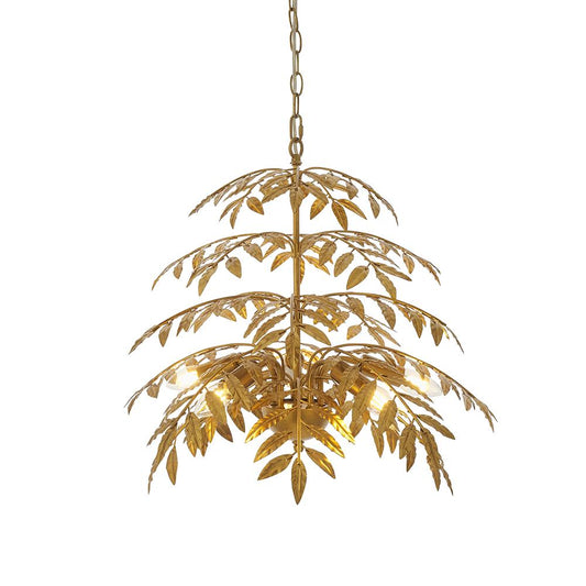 Large Distressed Gold Leaf Pendant - ID 11168