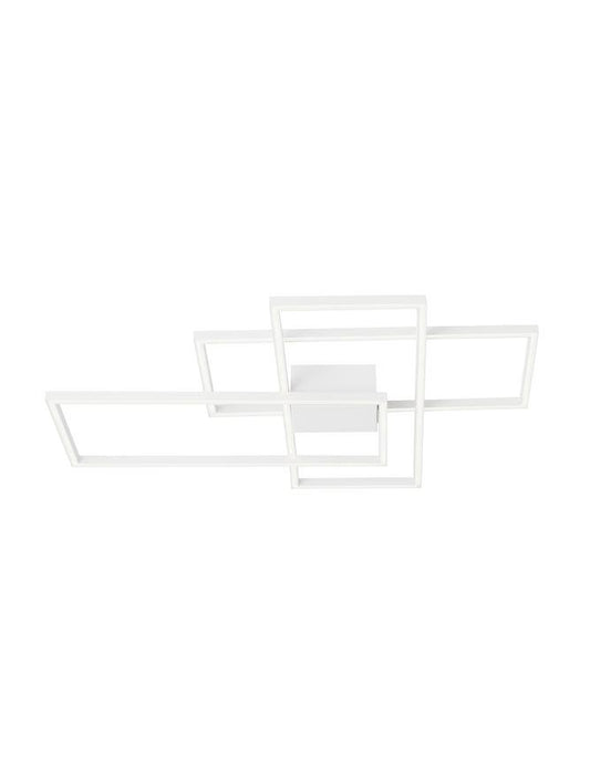 BIL White Aluminium & Acrylic Right Angle Large Ceiling Light - ID 10578