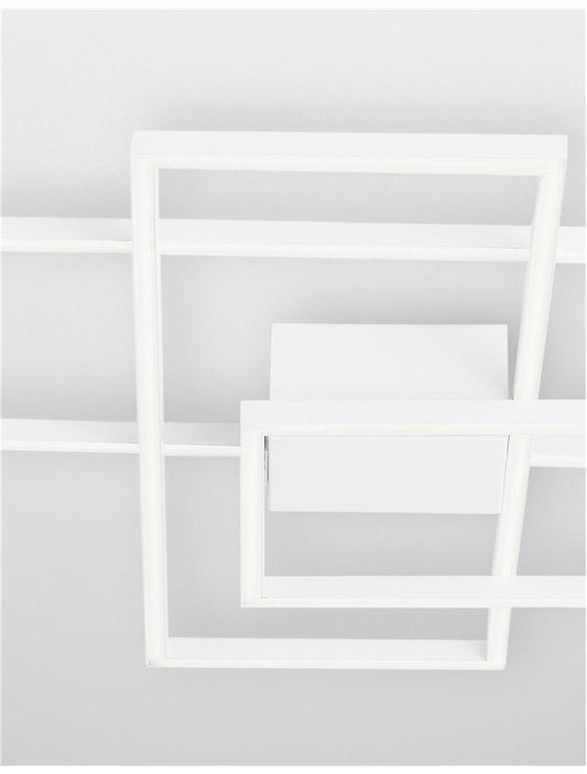 BIL White Aluminium & Acrylic Right Angle Large Ceiling Light - ID 10578