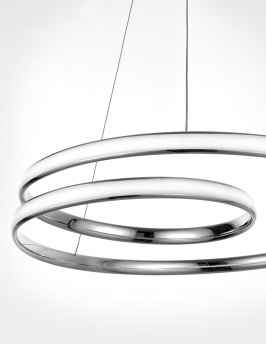 Crossness Chrome Aluminium LED Pendant - ID 8603