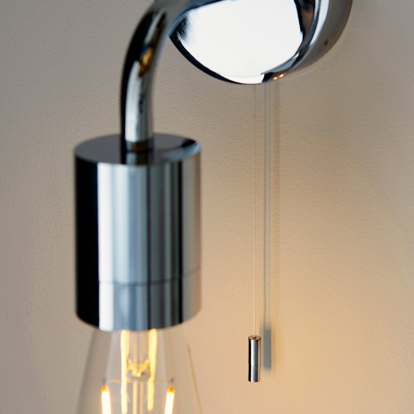 Polished Chrome Sleek One Lamp Bathroom Wall Light - ID 11650