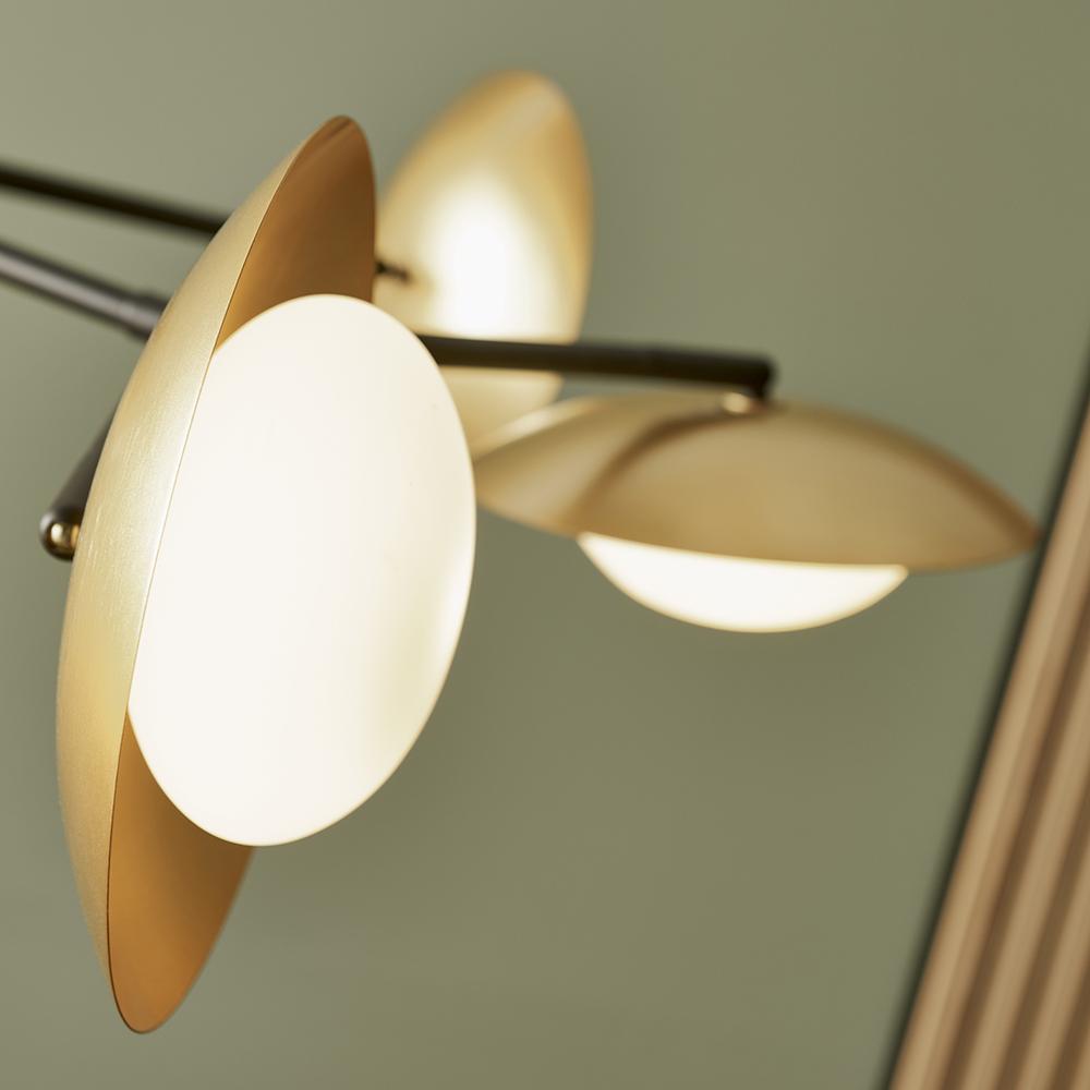 Opal Pebble Six Lamp Semi-Flush Adjustable Ceiling Light - ID 11014