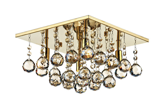 Abacus Gold 4 Lamp Ceiling Light - London Lighting - 1