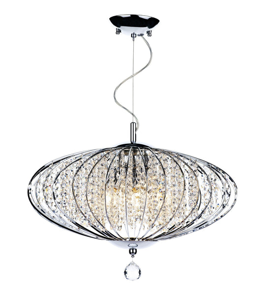 Adriatic Chrome & Crystal Suspension - London Lighting - 1