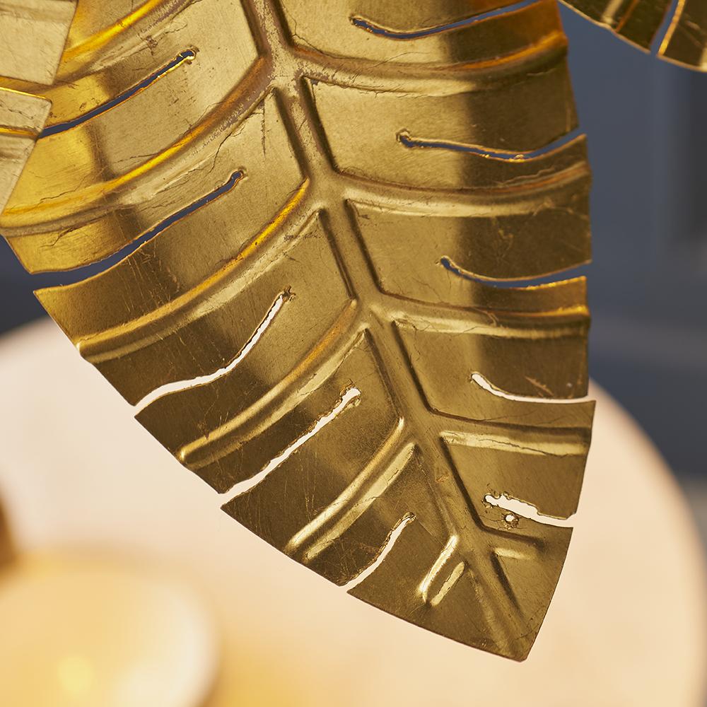 Small Distressed Gold Leaf Pendant - ID 11169