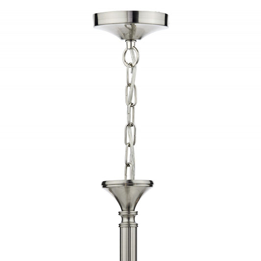 Ambassador Satin Chrome 8 Arm Dual Mount Pendant Light - London Lighting - 2