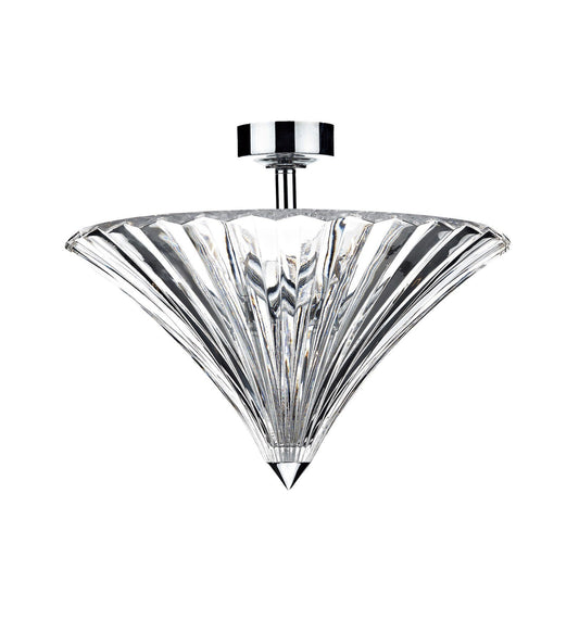 Ardeche Chrome Semi-Flush - London Lighting - 1