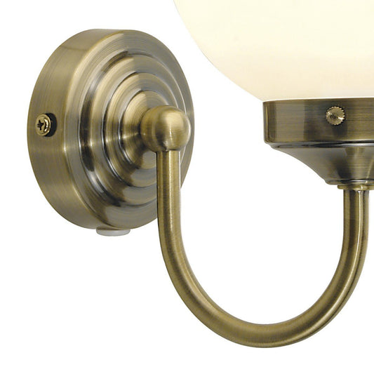 Barclay Antique Brass 1 Light Wall Bracket - London Lighting - 2
