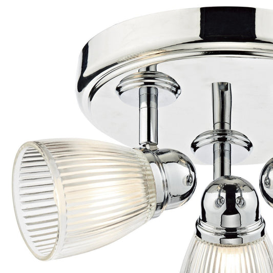 Cedric Polished Nickel 3 Lights Round Plate Spot - London Lighting - 2