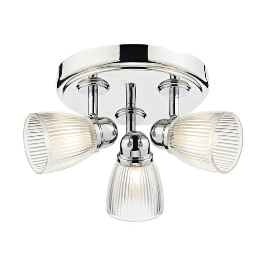 Cedric Polished Nickel 3 Lights Round Plate Spot - London Lighting - 1