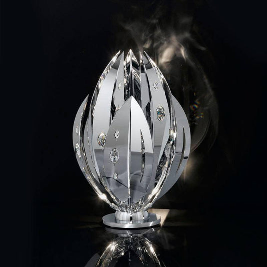 Crystal Palm Table Lamp