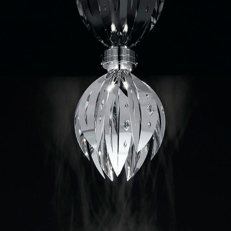 Crystal Palm Ceiling Light