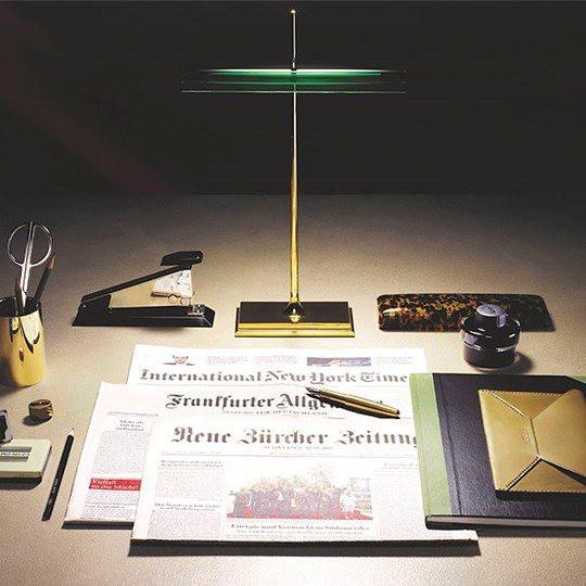 FLOS Goldman Brass/Green Table Lamp - London Lighting - 3