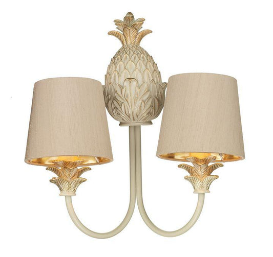 Cabana Cream/Gold Double Wall Light (shades sold separately) - ID 7961