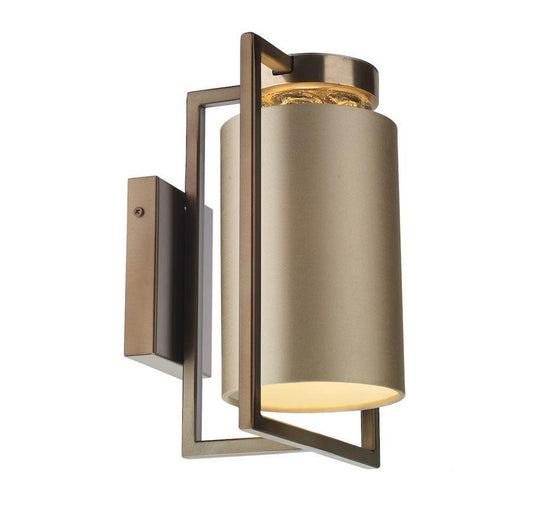 Chiswick Antique Brass Rectangular Frame Wall Light with Shade Colour Options - ID 10167