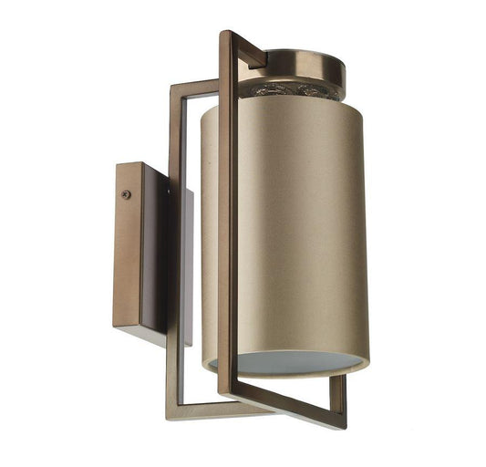 Chiswick Antique Brass Rectangular Frame Wall Light with Shade Colour Options - ID 10167
