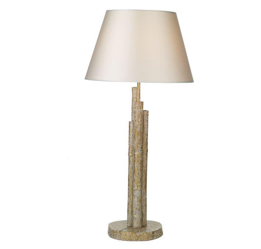 Pagoda Crackle Gold/Cream Bamboo Table Light Base Only - ID 10179