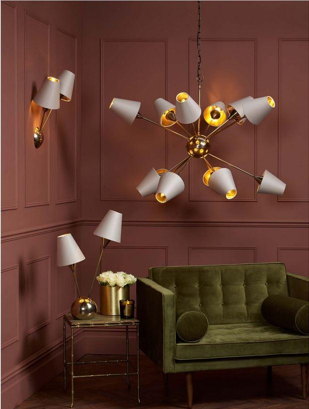 Sputnik Bronze 12 Light Pendant With Separately Priced Shades (With Shape & Colour Options) - ID 10168