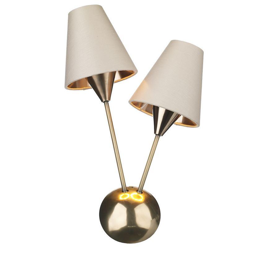 Sputnik Bronze Double Wall Light With Separately Priced Shades (With Shape & Colour Options) Left - ID 10169