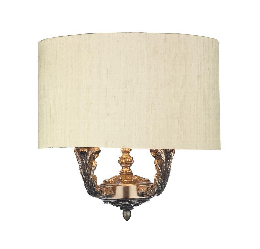 Valerio Bronze & Sea Mist Gold/Gold Shade Wall Light (shade colour options available) - ID 10165