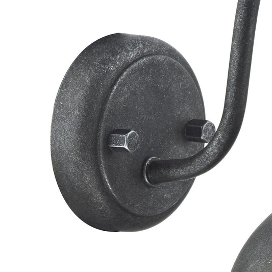 Dynamo Aged Iron 1 Light Wall Bracket - London Lighting - 2