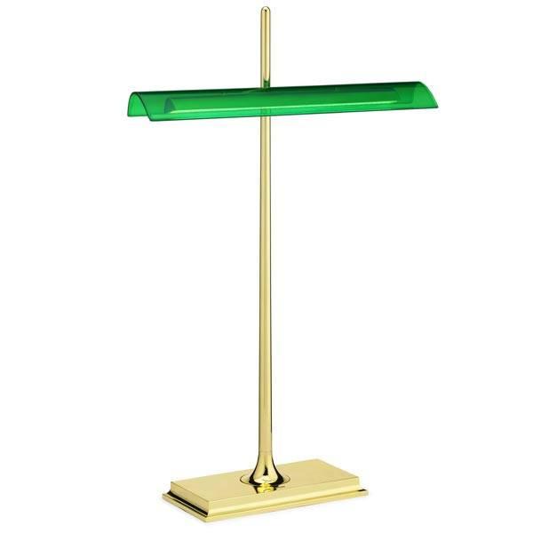FLOS Goldman Brass/Green Table Lamp - London Lighting - 1