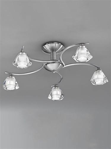 Twista 5 Arm Ceiling Light - London Lighting - 1