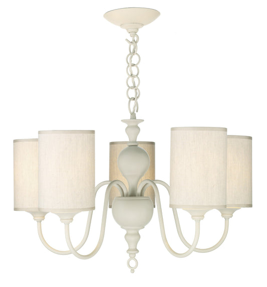 Flemish Cream 5 Lamp Ceiling Light - London Lighting - 1